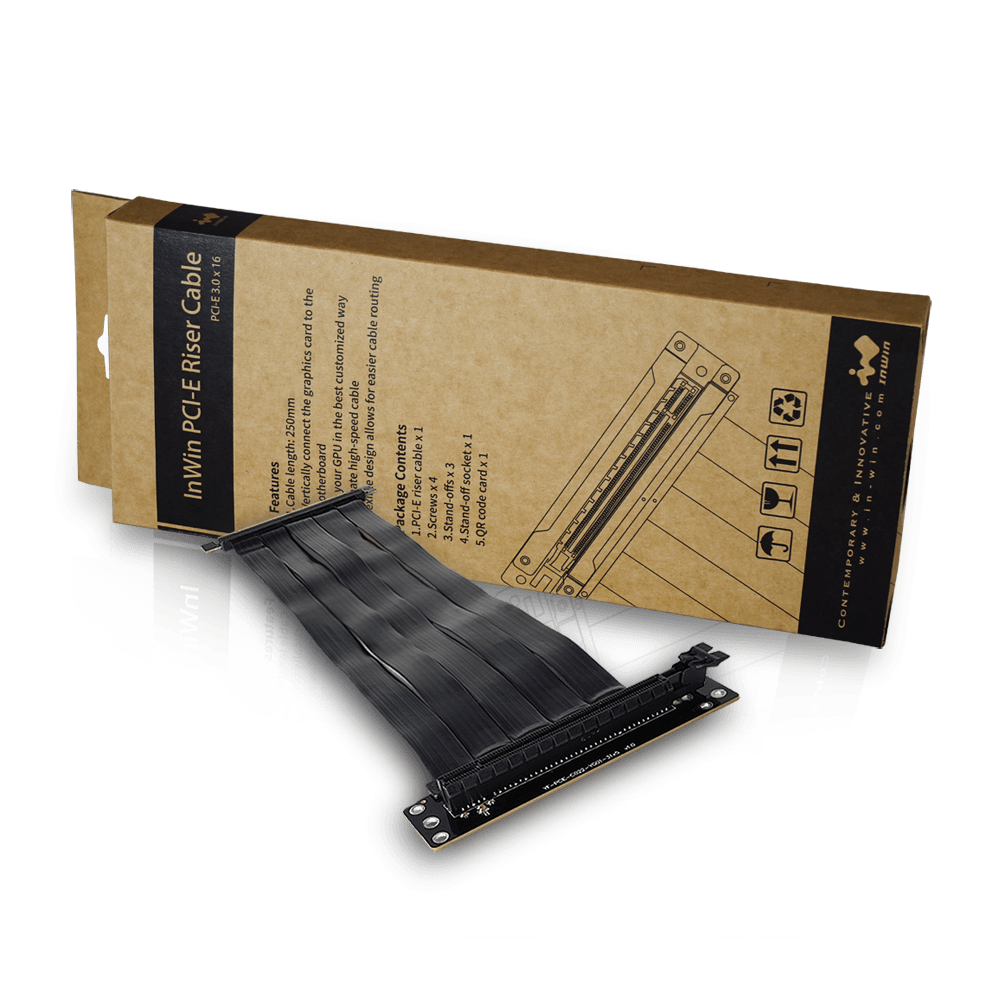 うさまらーカード　LINE-U000002 PCケース「915」用ライザーカード「InWin PCI-E Riser Cable」発売の